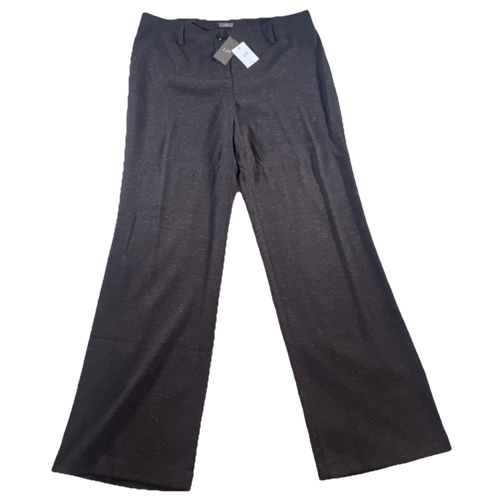 J Jill Pants Women's Dark Brown Pull On Wide‎ Leg Work Career 14 $89 Retail